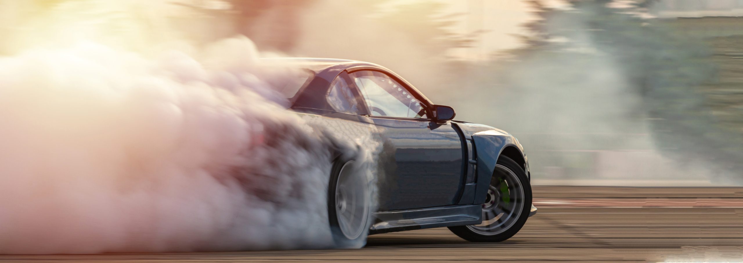 Car drifting, Blurred image diffusion race drift car with lots