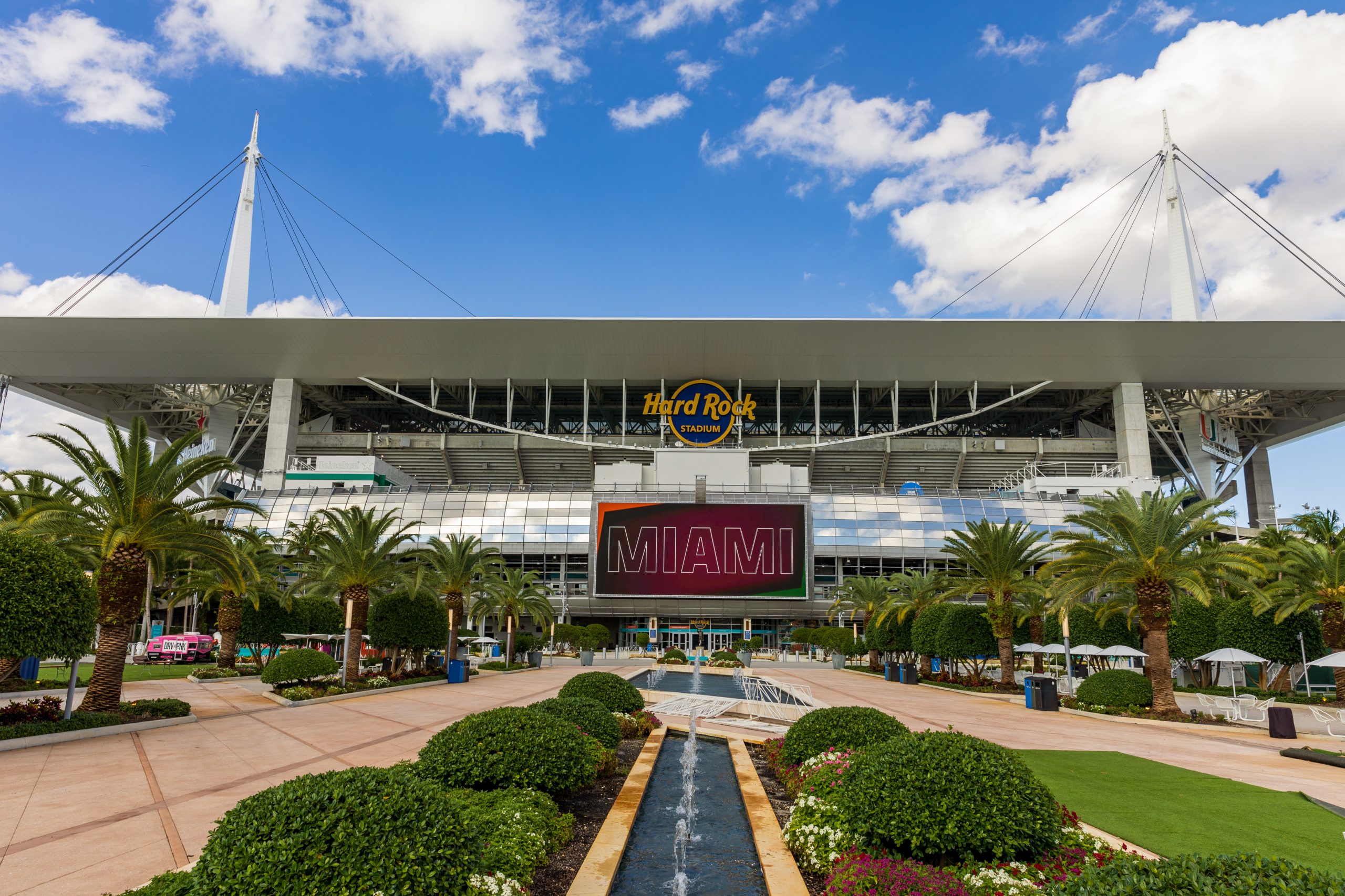 Hard Rock Stadium is the home for the NFL Miami Dolphins and the